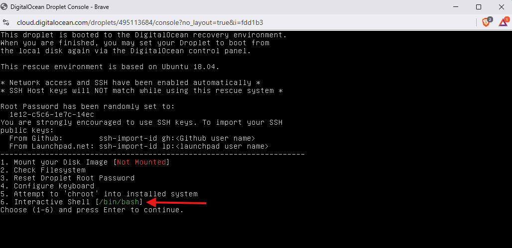 recovery console